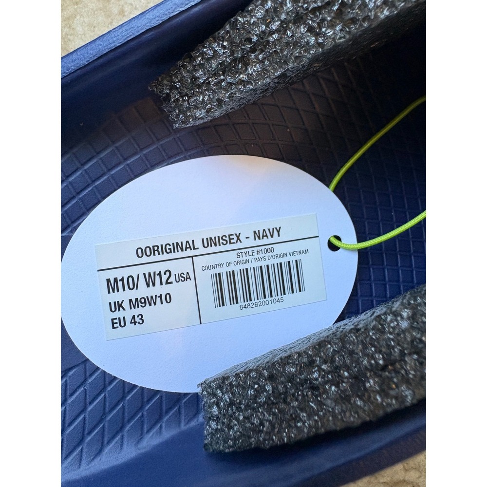 OOFOS OOriginal Recovery Sandals Blue Unisex Thong Flip Flops 1000 W12 M10 NWT - Picture 8 of 12